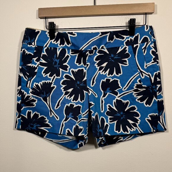 J Crew Womens Floral Stretch Chino Shorts sz 4 City Fit  Tropical Preppy NEW - Picture 1 of 5